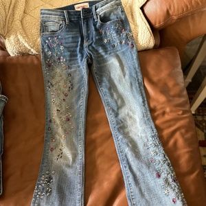 Driftwood Kelly Embroidered Jeans, Size 24, never worn, like new